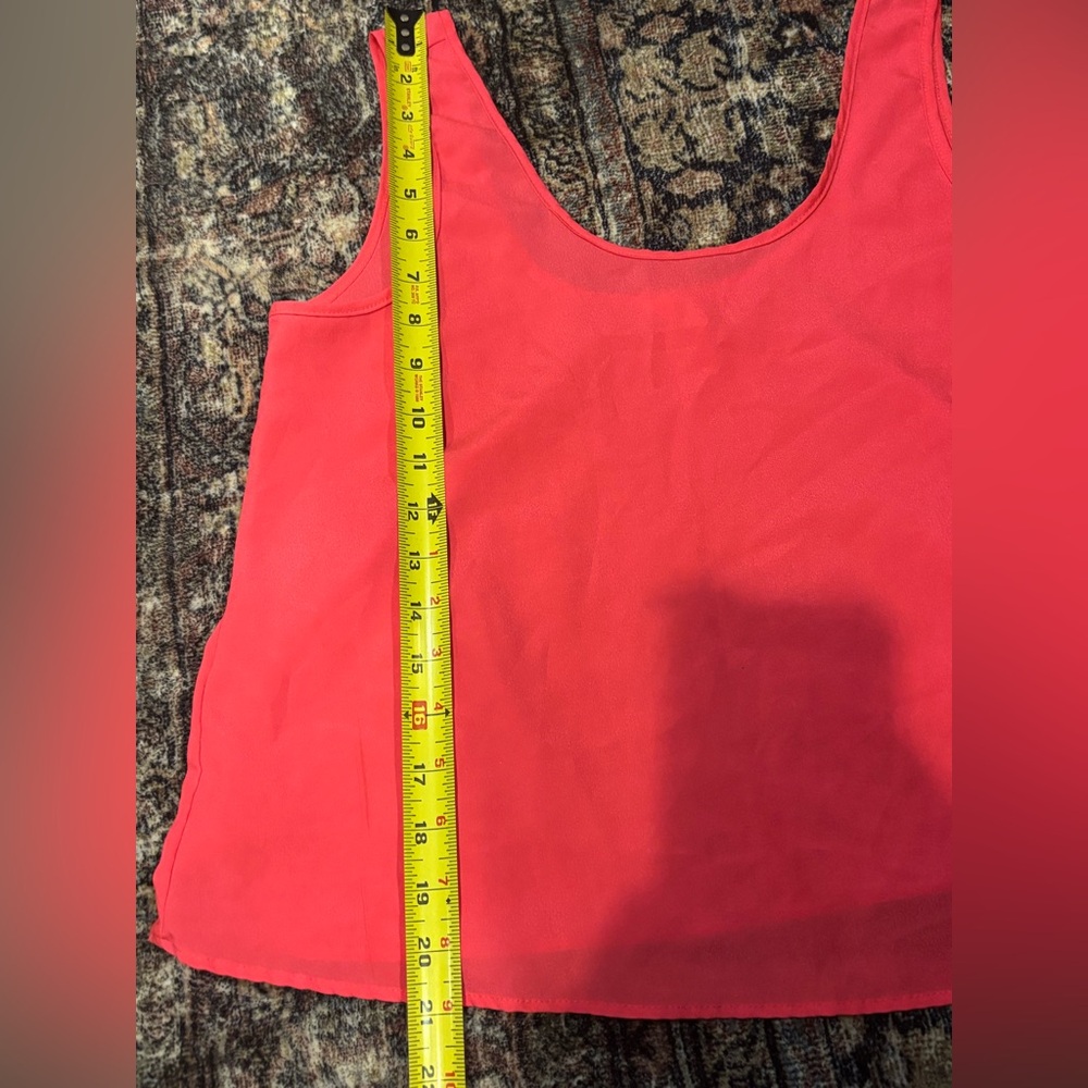 Coral Tank Top Women's One Heart Medium - Picture 2 of 7